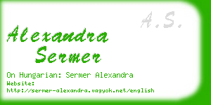 alexandra sermer business card